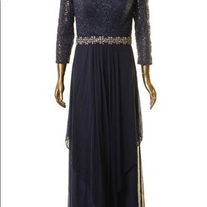 Gorgeous! Alex Evenings navy blue ball gown. NWT